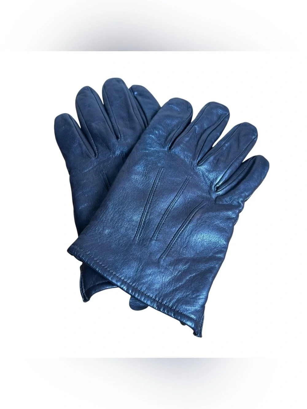 Leather Gloves Cashmere Lined Women’s Dark Brown Size Medium Short Length Soft